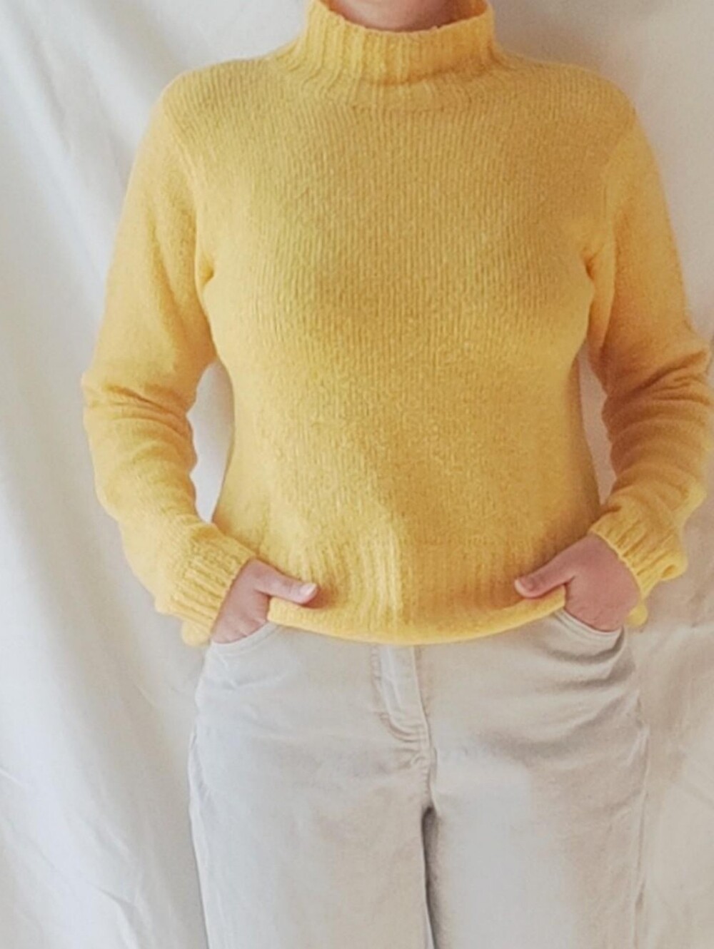 Bartolini Yellow Chunky Mock Neck Sweater